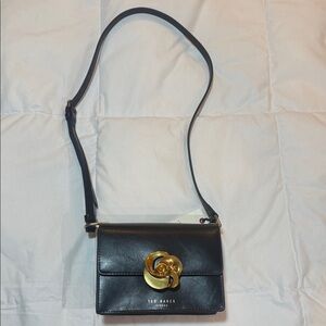 Ted Baker Black Crossbody Bag with Gold Accent